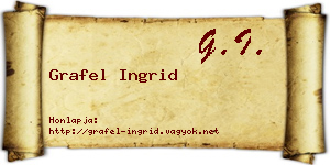 Grafel Ingrid névjegykártya